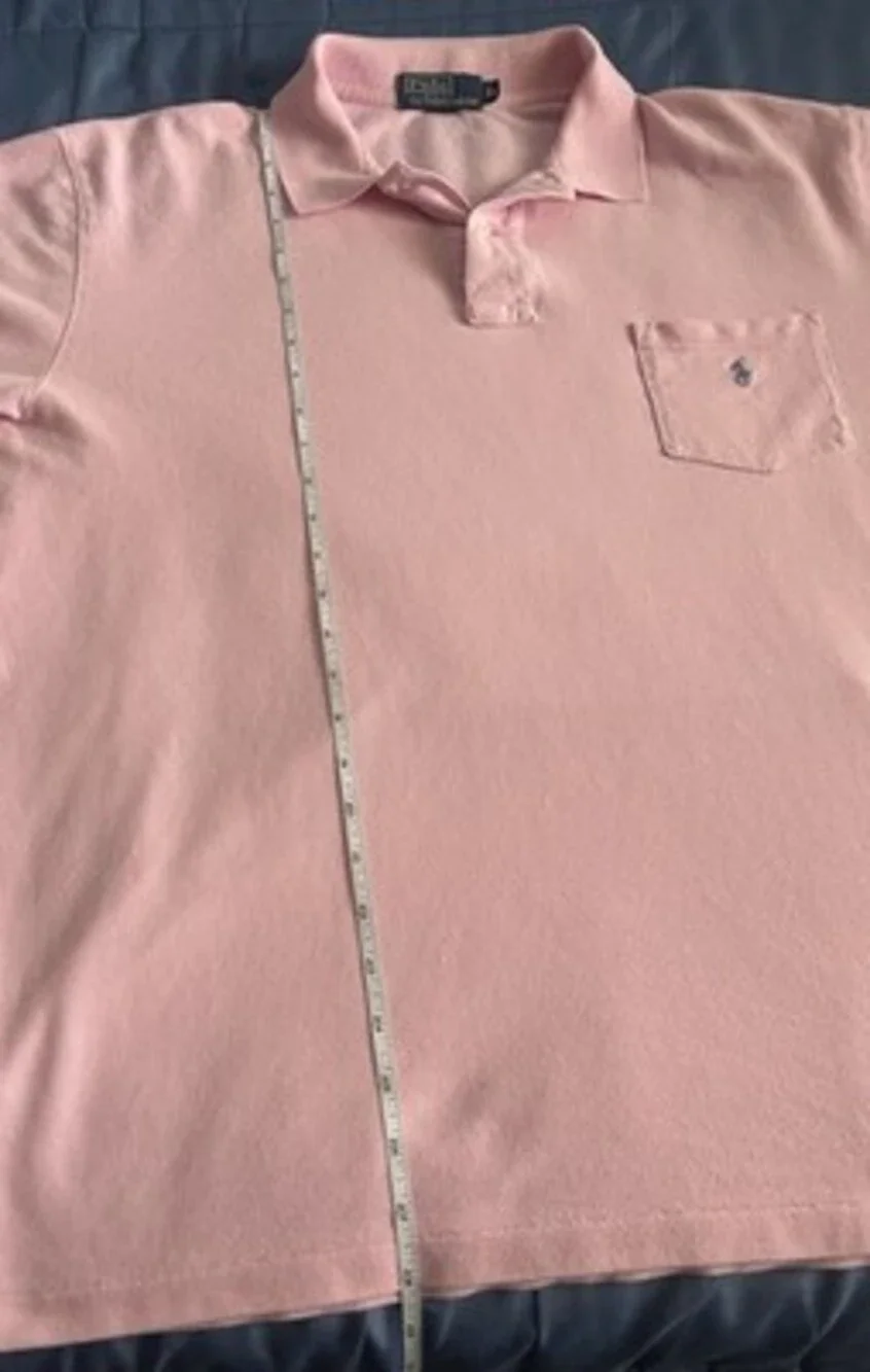 Vintage Polo Ralph Lauren Short Sleeve Polo Shirt Pony Classic Fit Pink Size XL